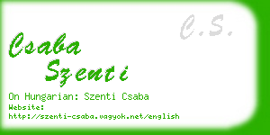 csaba szenti business card